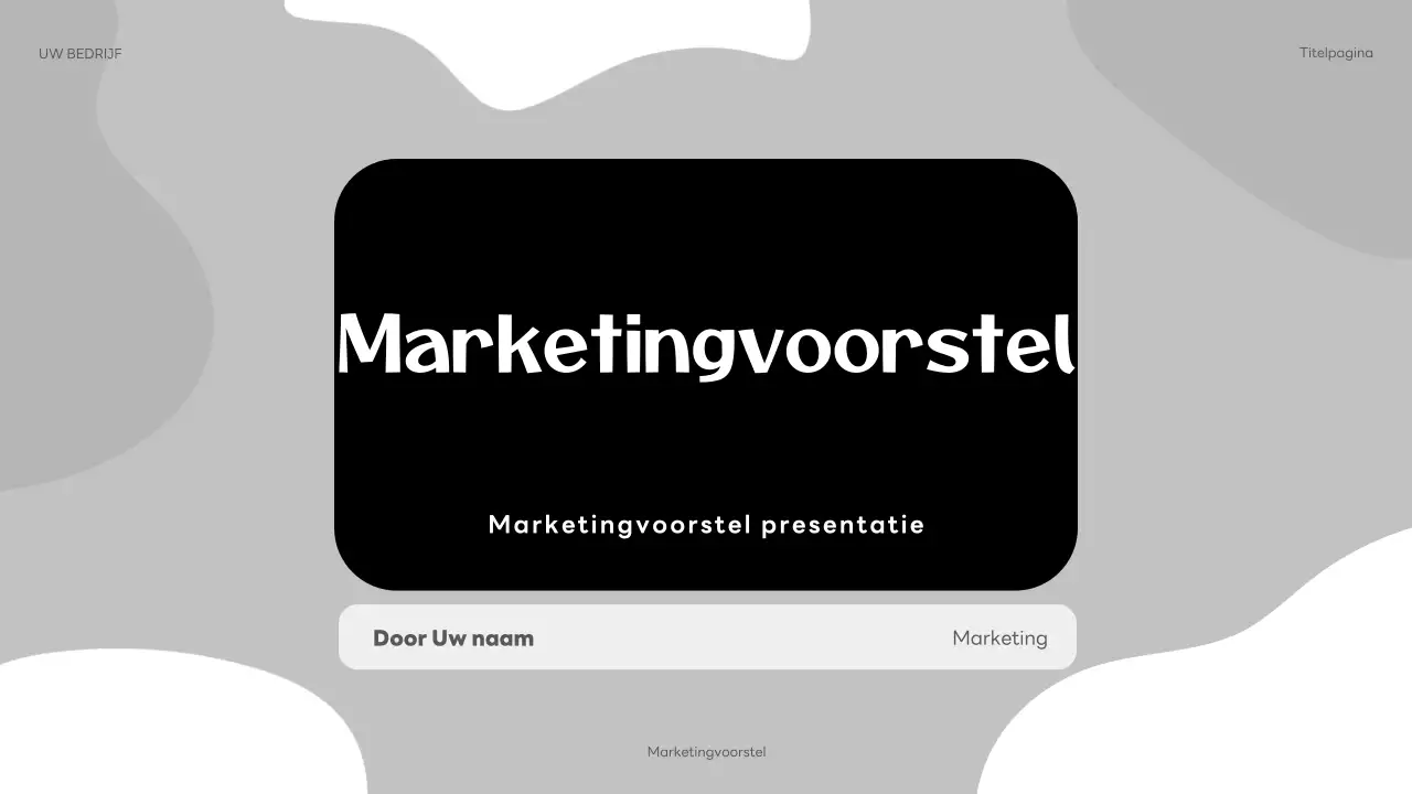 Grijze moderne marketingpresentatie