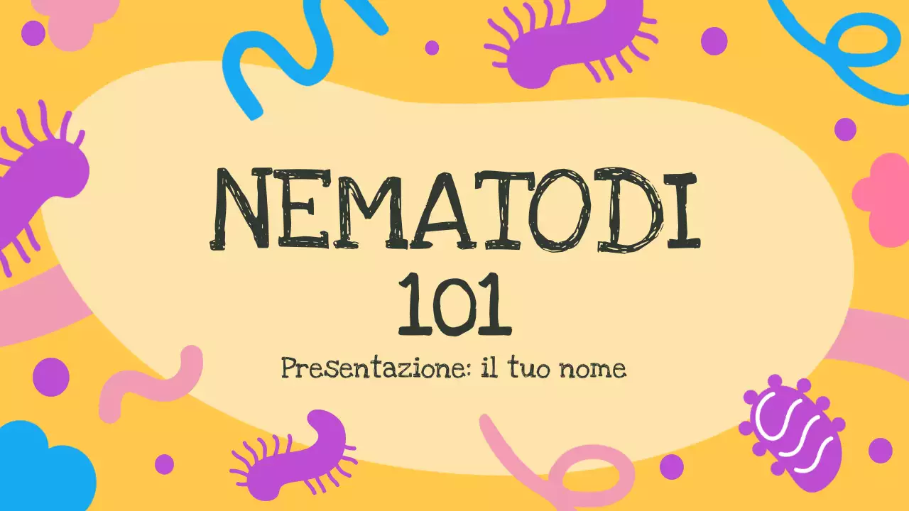 Presentazione scientifica giocosa gialla