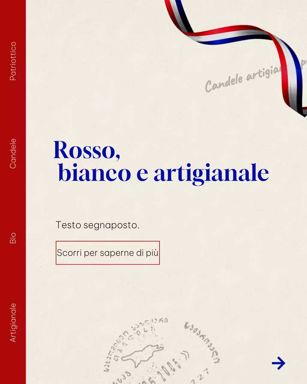 Pubblicità di candele rosse minimali Post Instagram