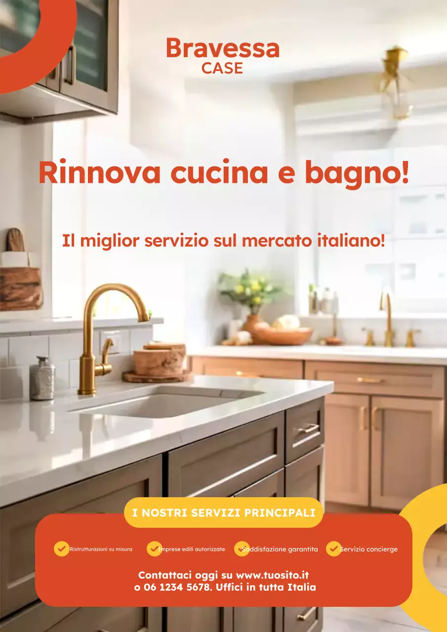 Promozione di ristrutturazione moderna arancione