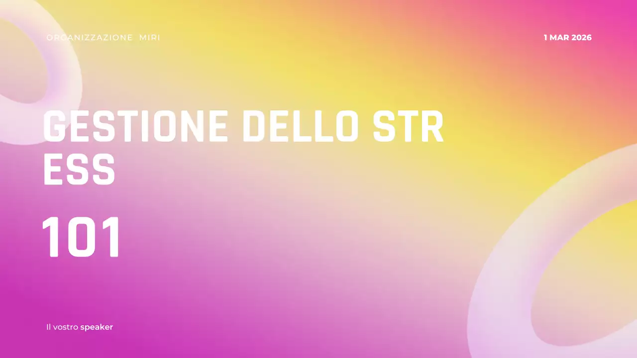 Presentazione della conferenza Pink Modern Stress