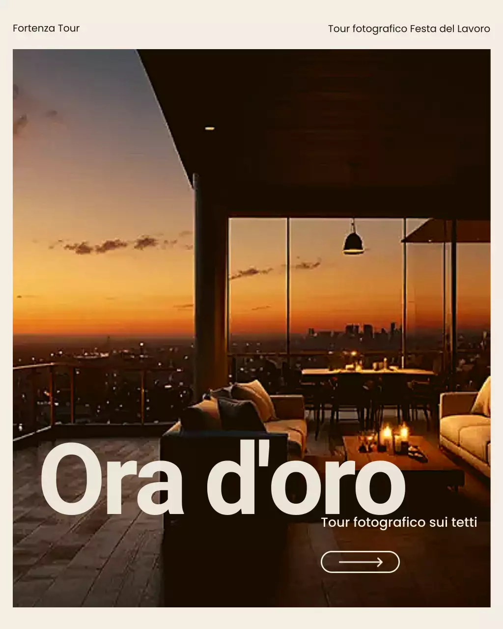 Tour fotografico minimalista e audace beige e marrone su Instagram, post carosello