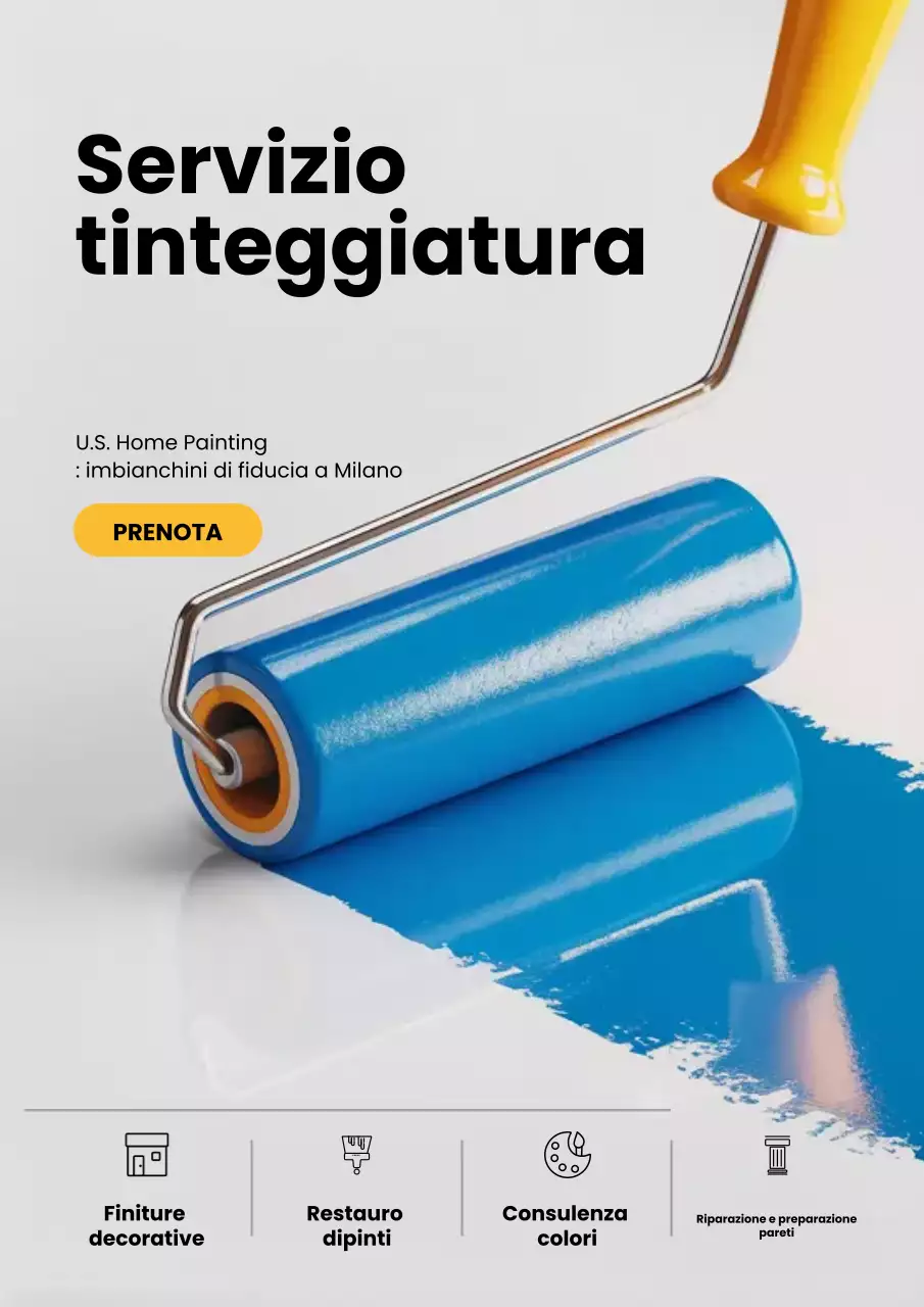 Poster promozionale di pittura moderna grigia