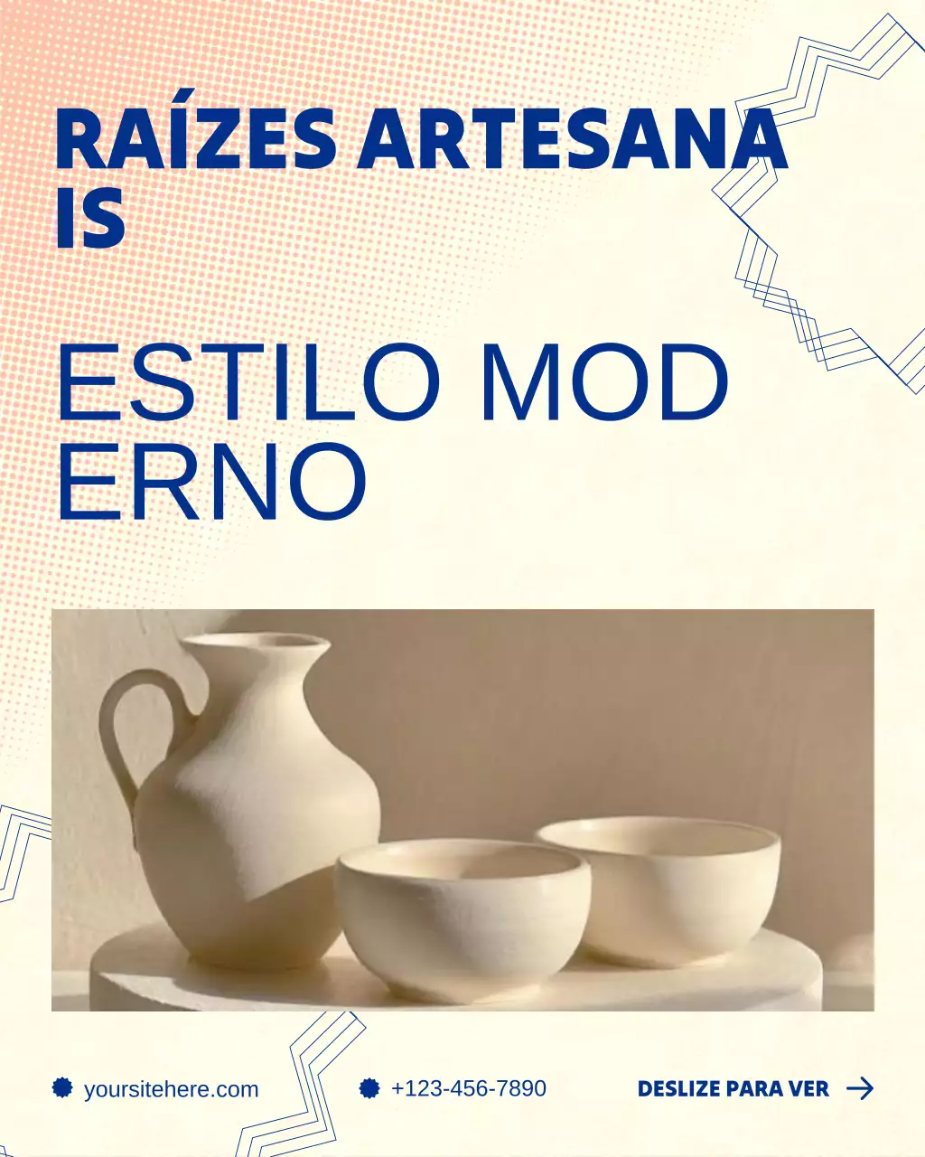 Postagem no Instagram sobre a apresentação de produtos artesanais naturais bege e azul do Dia do Trabalho