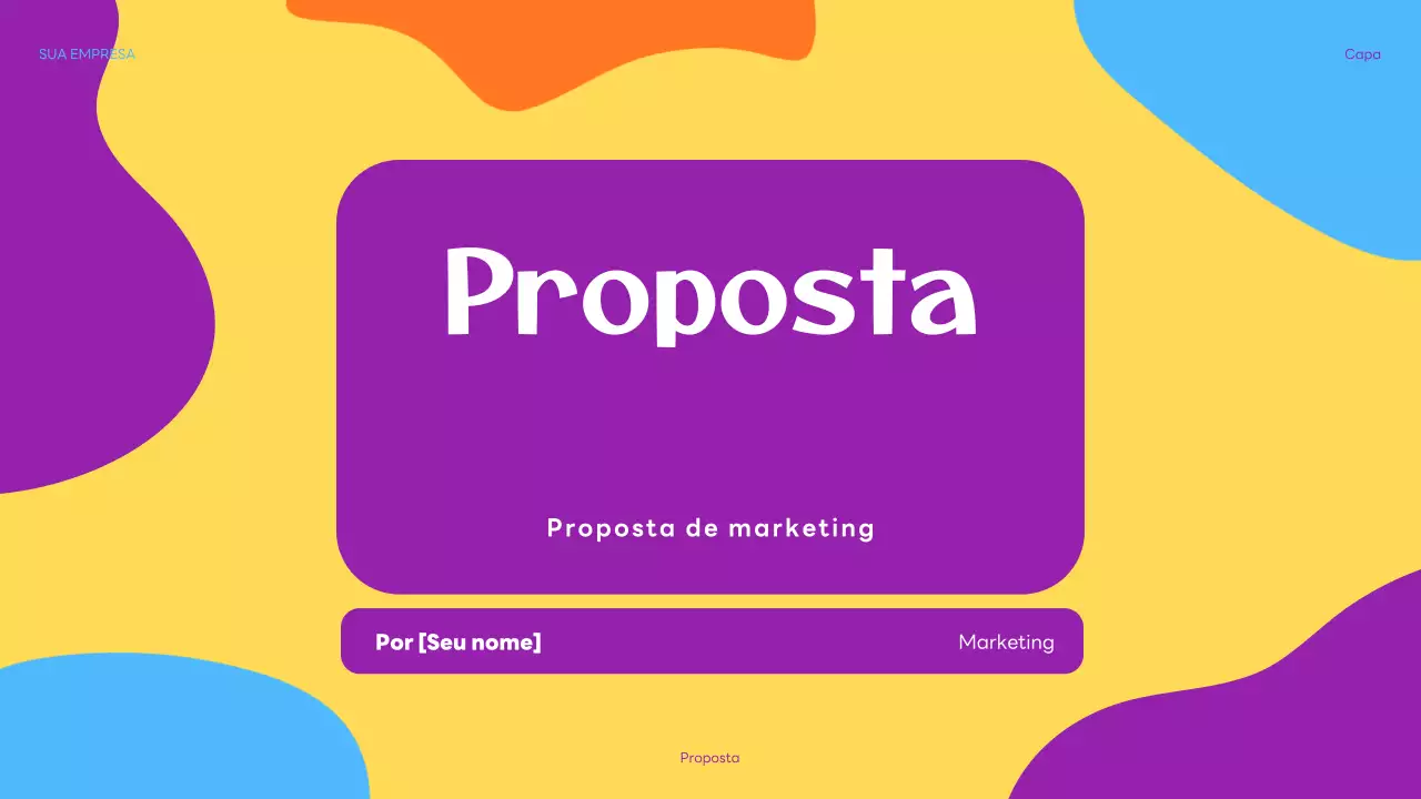 Apresentação de Marketing Abstrata Roxa