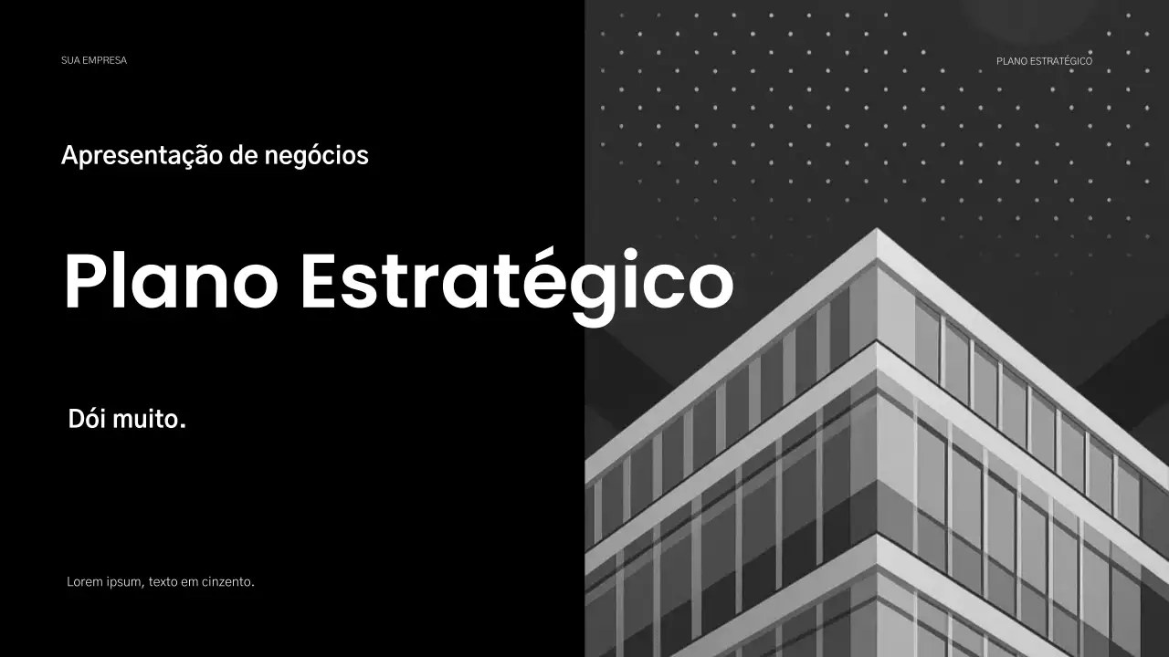 Plano de Negócios Moderno Preto