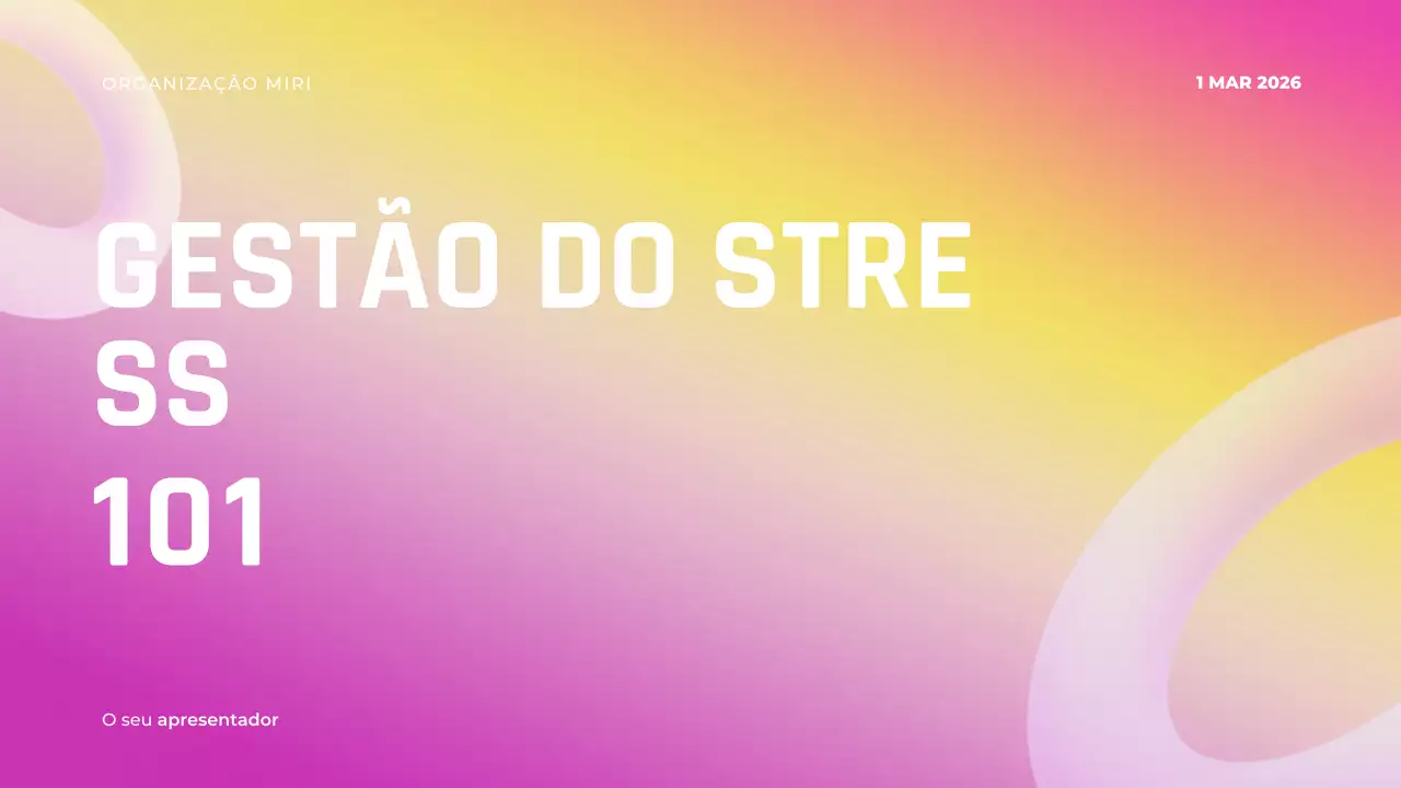 Apresentação da Palestra Pink Modern Stress