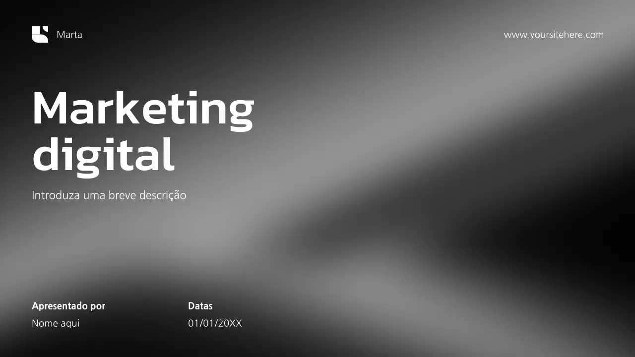 Apresentação de Marketing Moderno Cinza