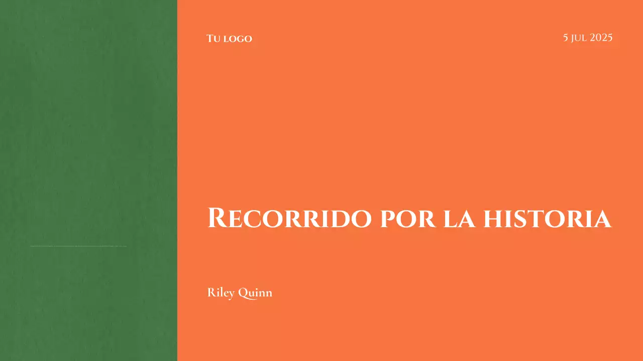 Presentación de portada de libro de historia clásica naranja