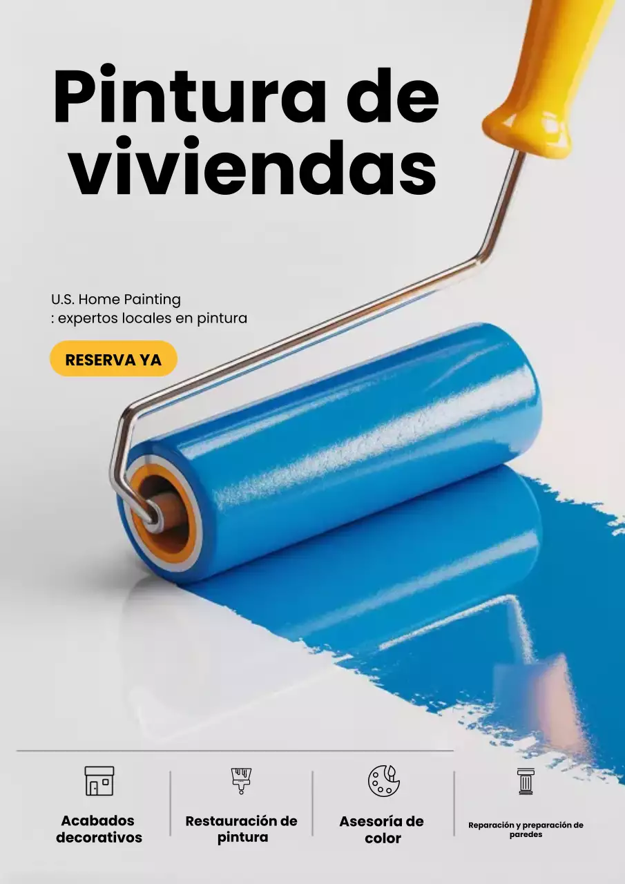 Póster promocional de pintura moderna gris