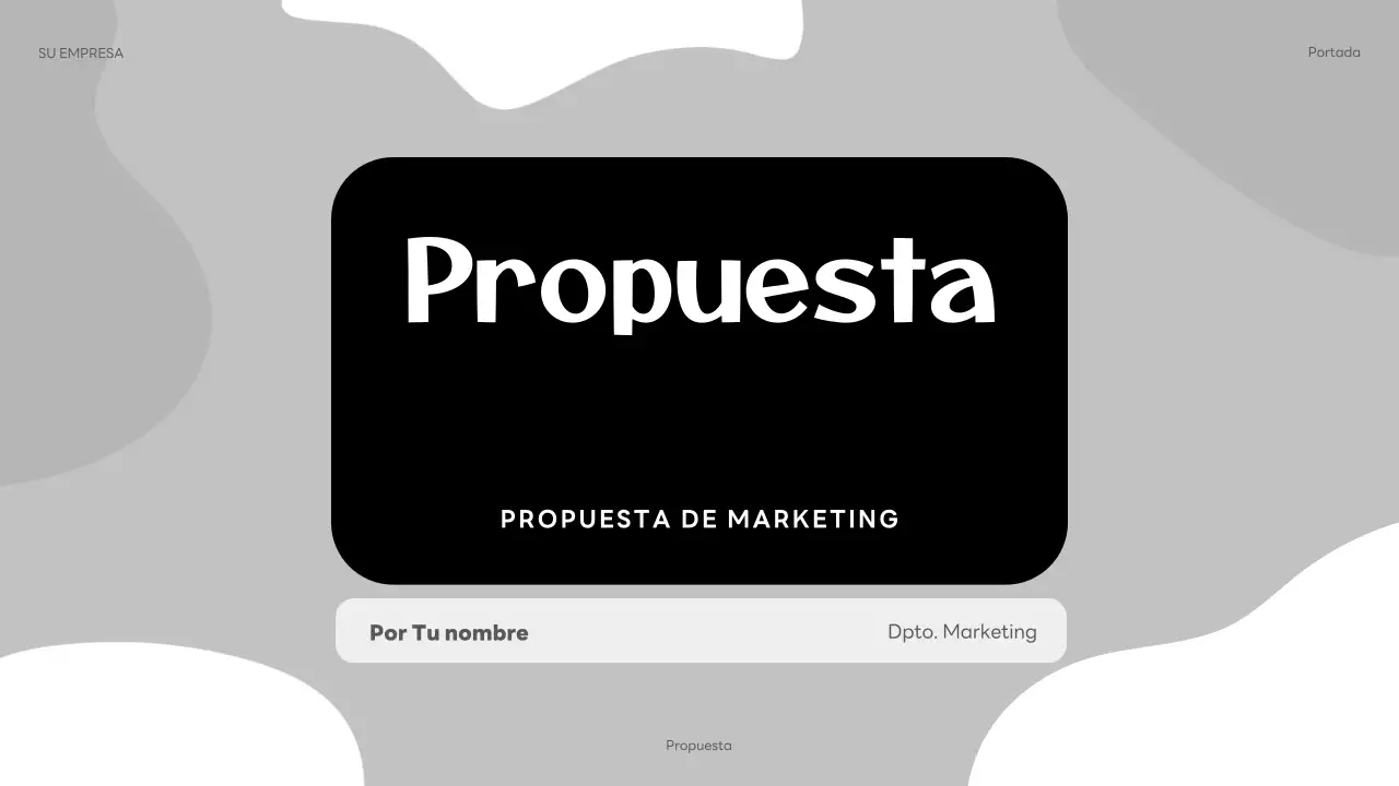 Presentación de marketing moderno gris