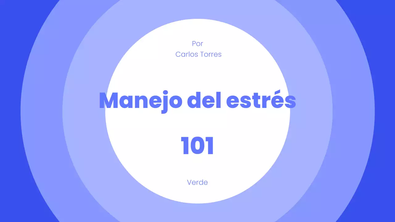 Presentación de la conferencia sobre gestión del estrés moderna de Blue