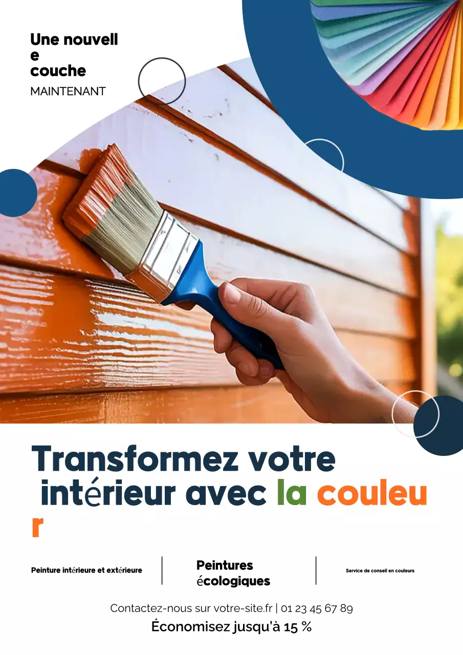 Affiche promotionnelle colorée pour une maison moderne