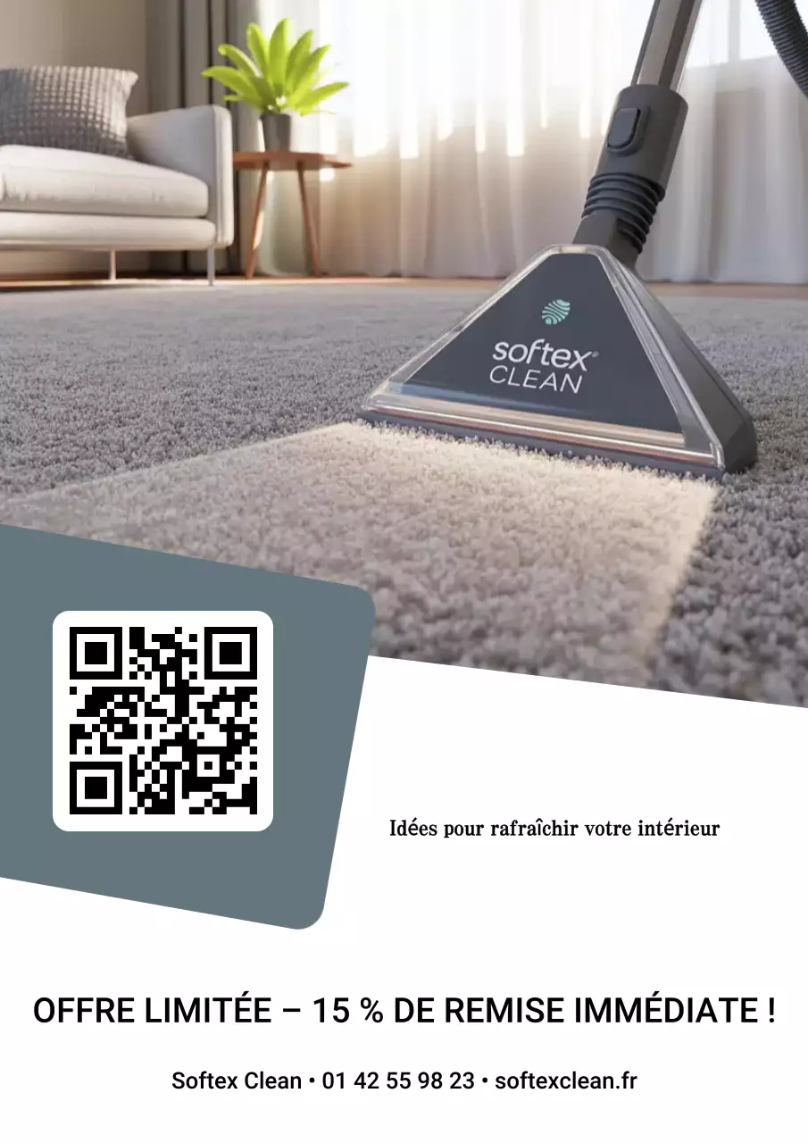 Affiche promotionnelle beige pour le nettoyage moderne