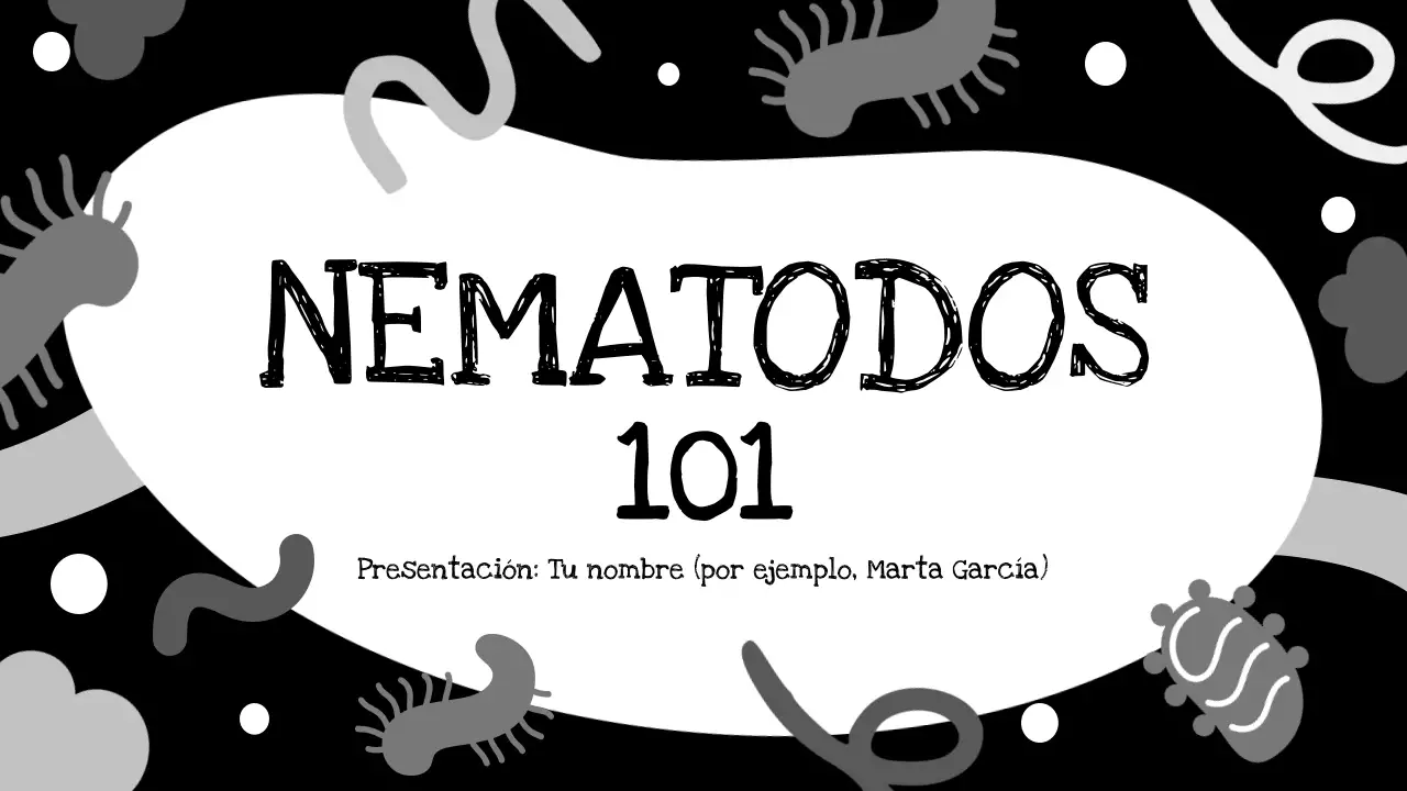 Presentación minimalista de biología negra