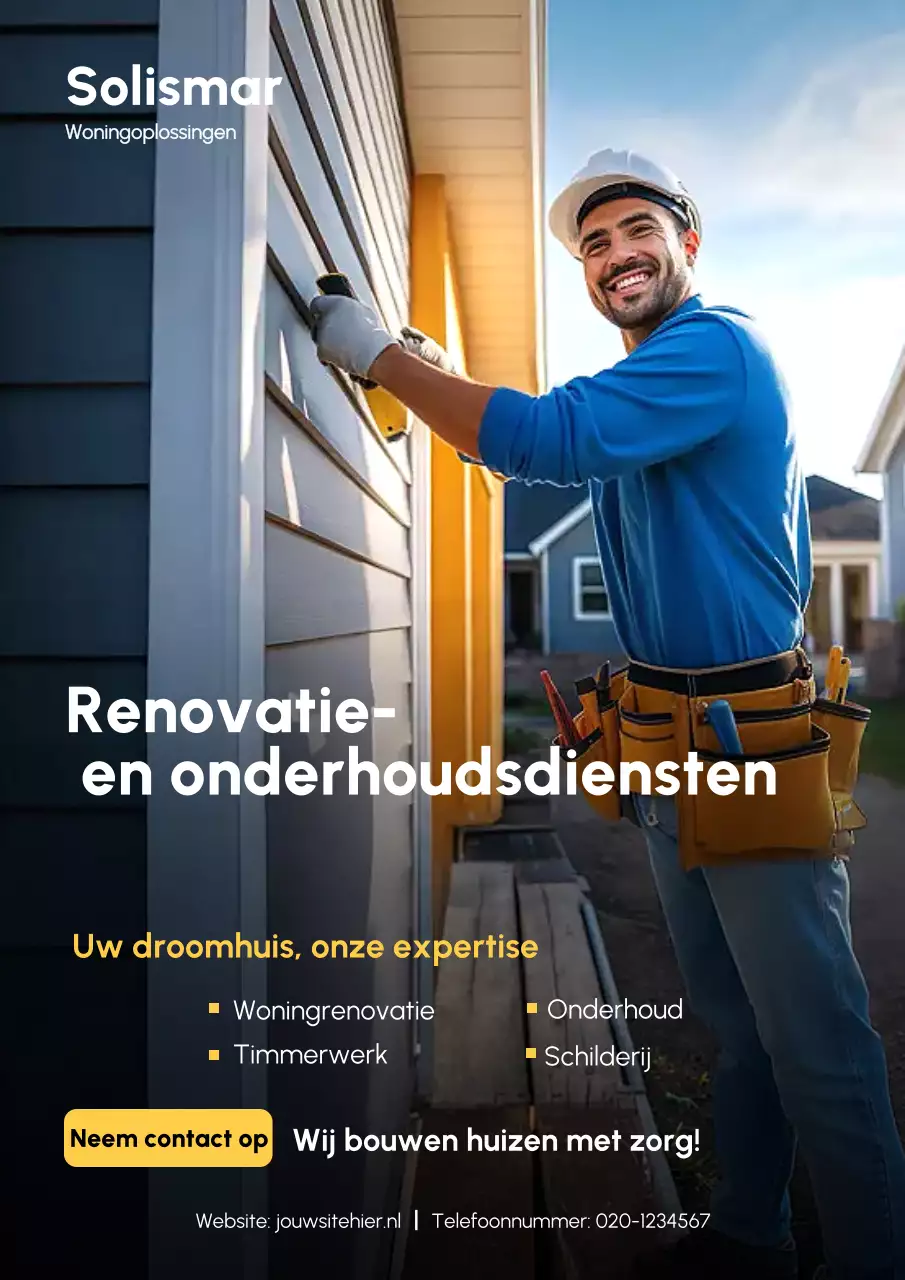 Professionele renovatie advertentieposter