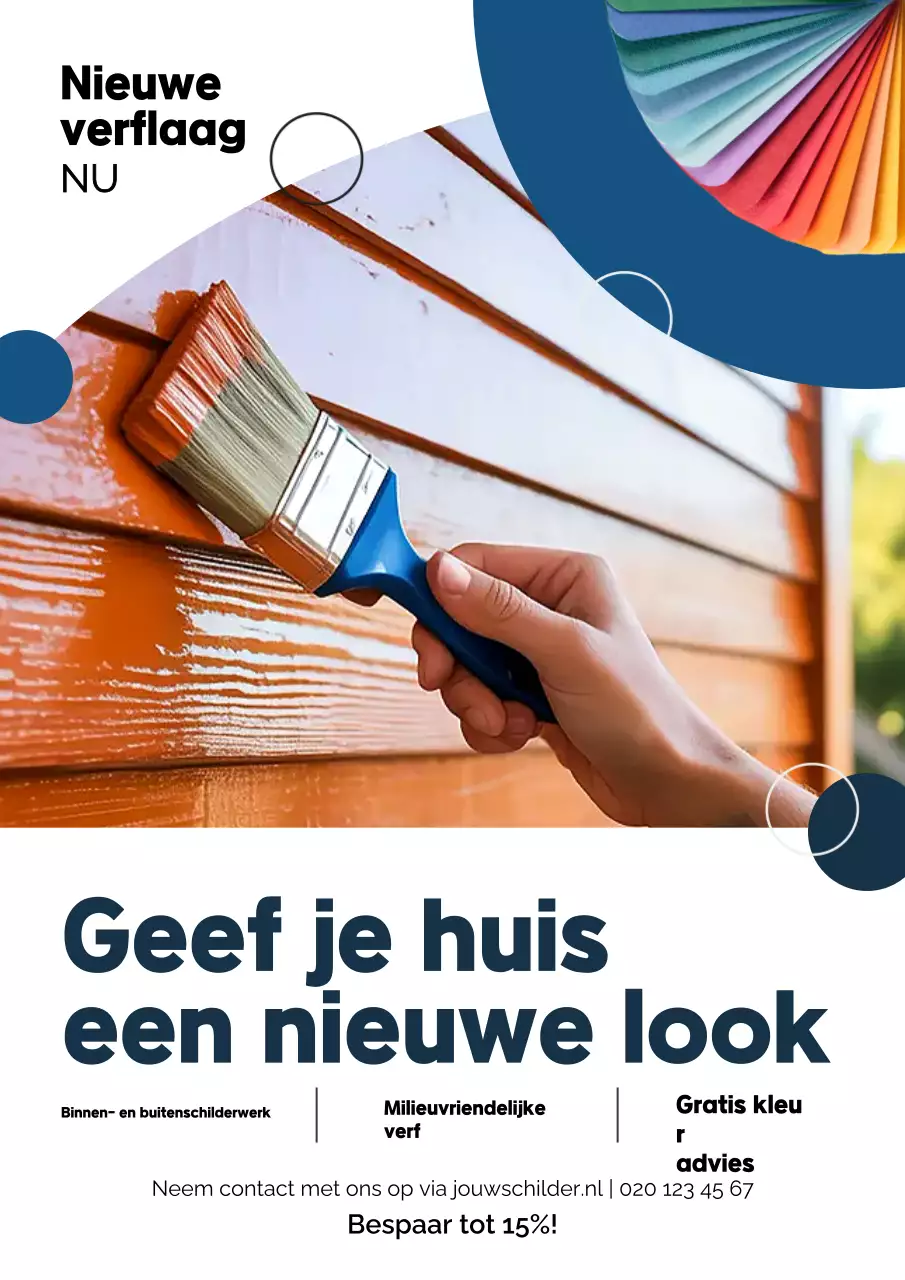 Kleurrijke moderne woningpromotieposter