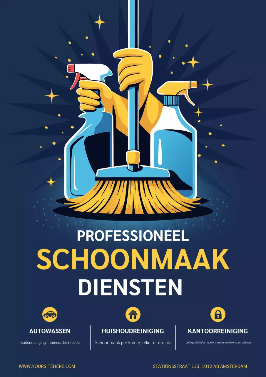 Marine Modern Cleaning Advertentieposter