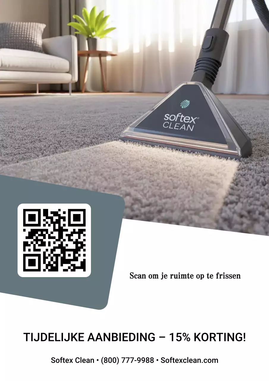 Beige moderne schoonmaakpromotieposter