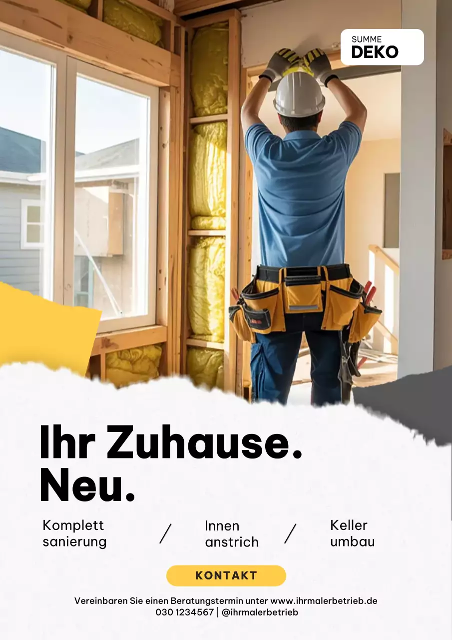 Modernes Werbeplakat für Eigenheime