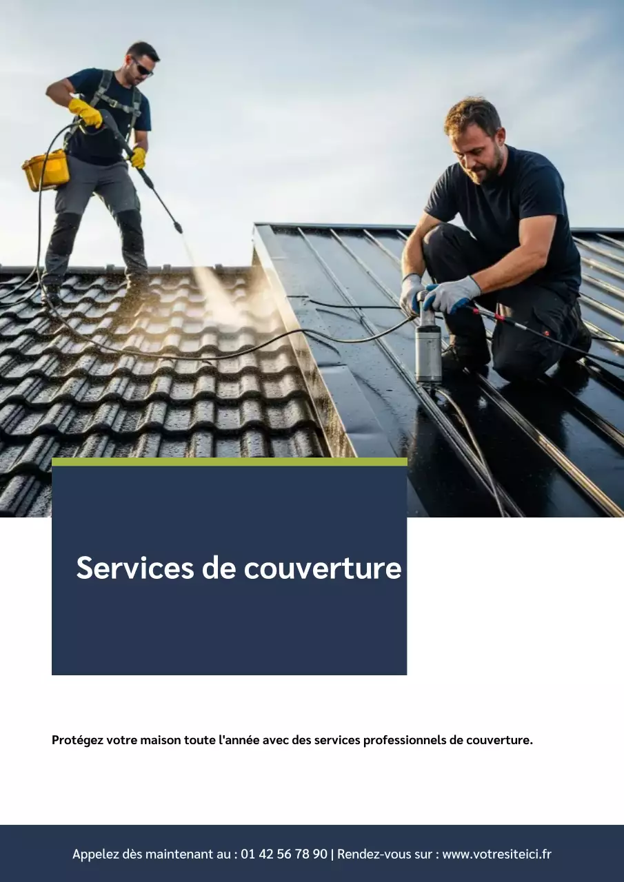 Affiche promotionnelle de la toiture professionnelle de la Marine