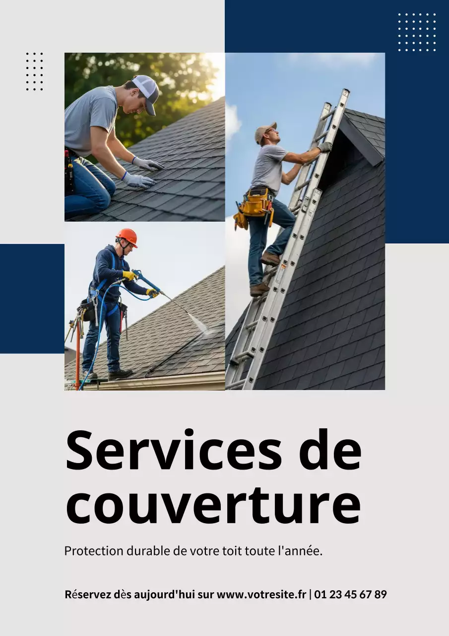 Affiche promotionnelle de la toiture professionnelle de la Marine