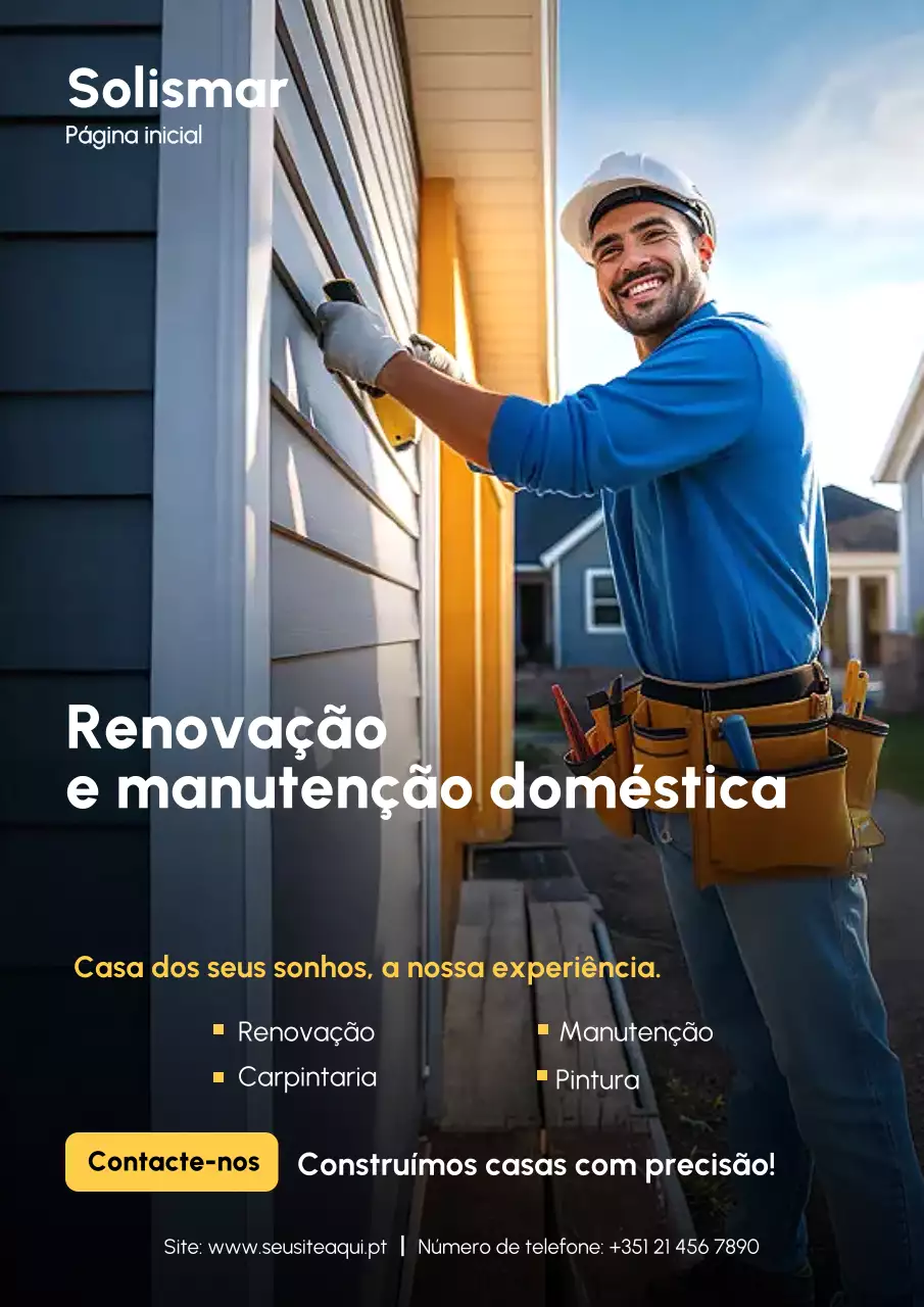 Cartaz de anúncio de renovação profissional