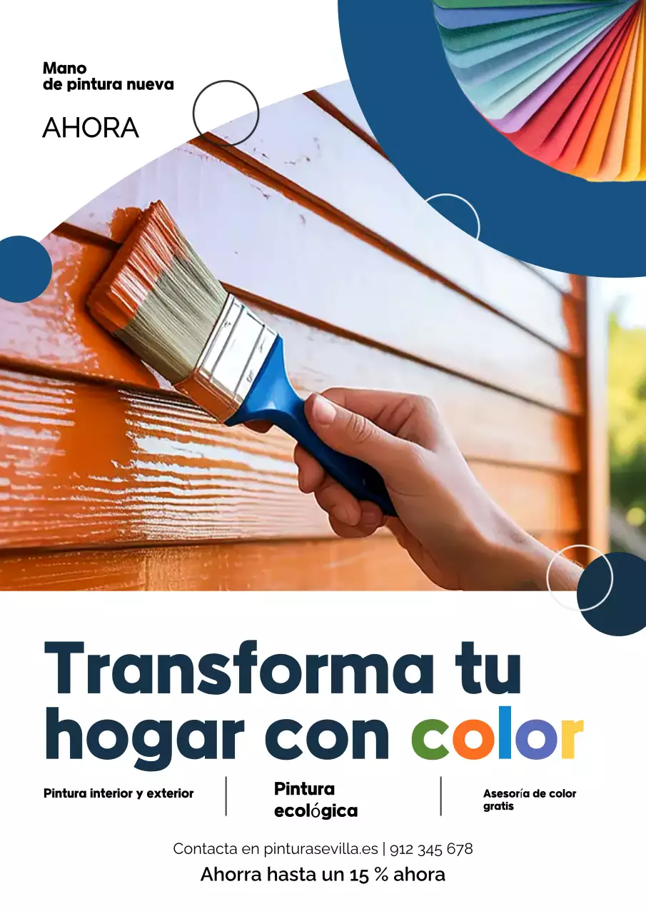 Cartel de promoción de hogar moderno y colorido