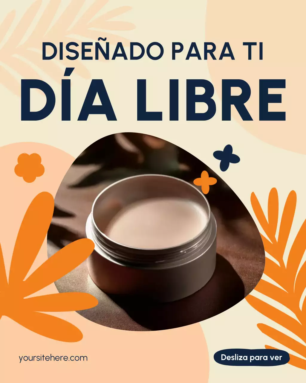 Publicación de Instagram de presentación de productos artesanales y hechos a mano del Día del Trabajo orgánico en naranja y azul marino