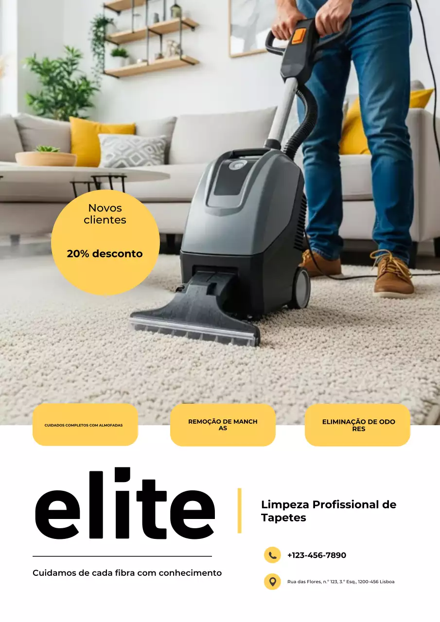 Cartaz de anúncio de limpeza de carpetes modernos cinza