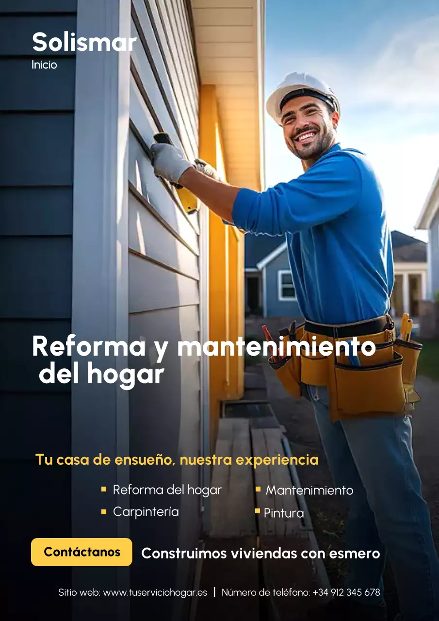 Cartel publicitario de renovación profesional