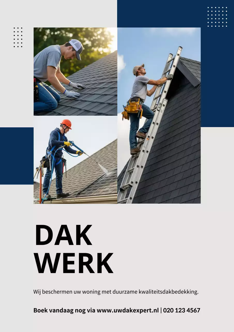 Promotieposter voor professionele dakbedekking van de marine