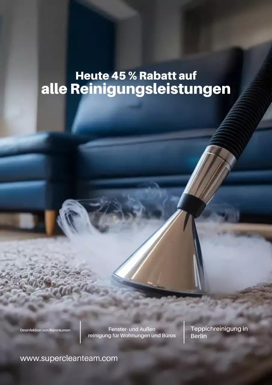 Blaues modernes Reinigungswerbeplakat