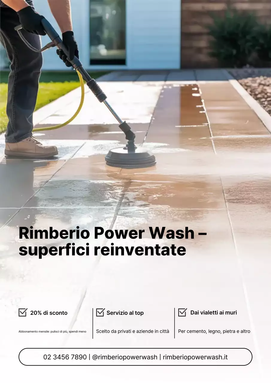 Manifesto pubblicitario per la pulizia moderna grigia