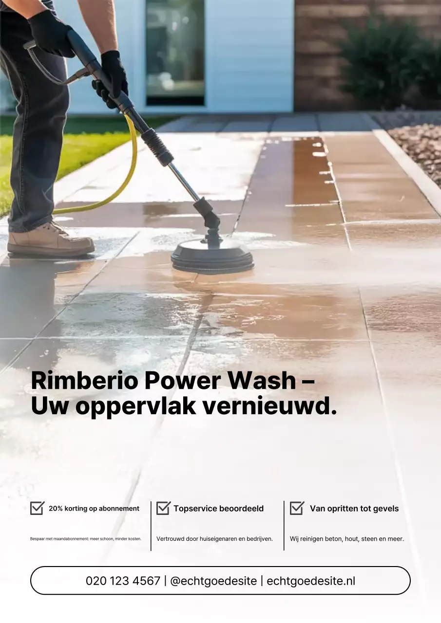 Grijze moderne schoonmaakreclameposter