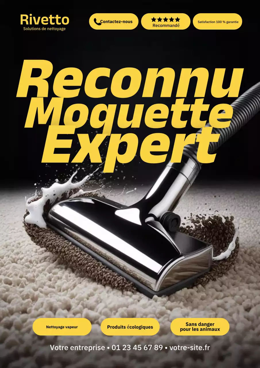 Affiche publicitaire beige pour le nettoyage moderne