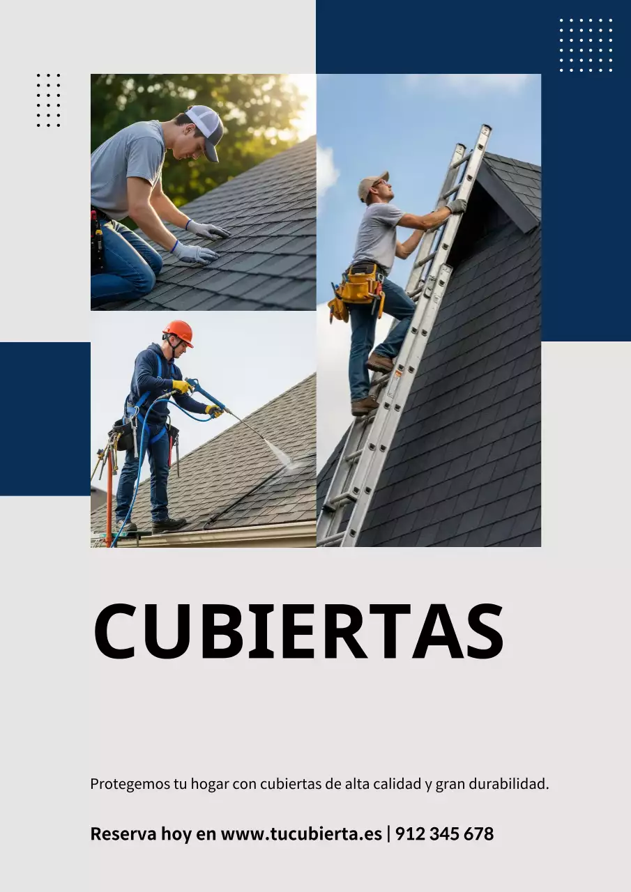 Afiche promocional de techado profesional de la Marina