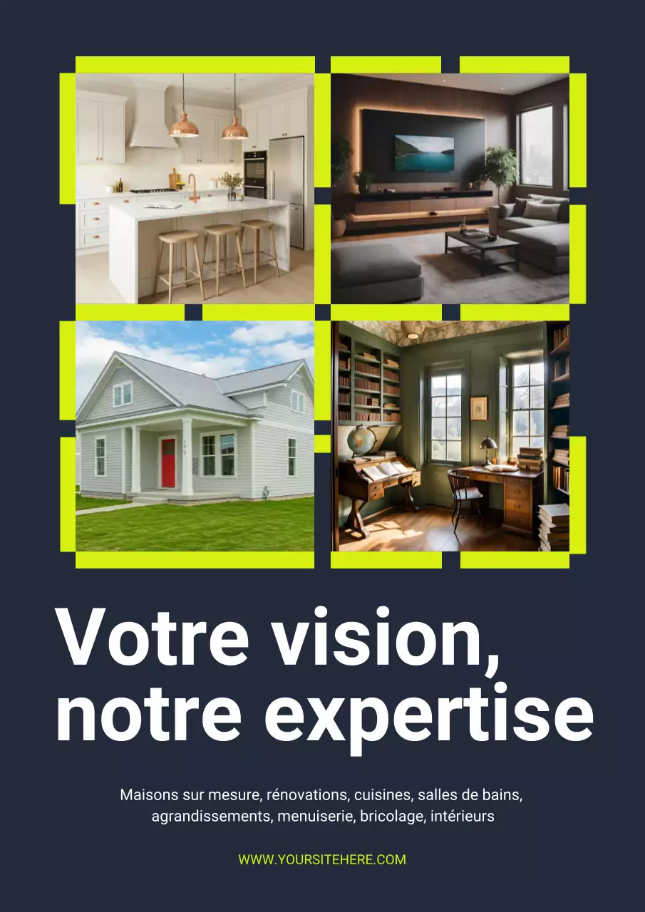 Affiche publicitaire pour la rénovation moderne de la Marine