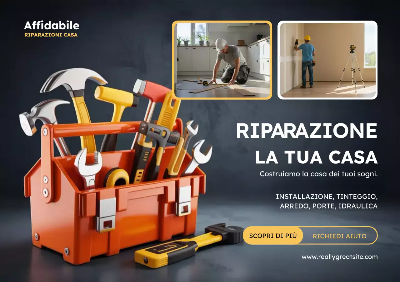 Manifesto pubblicitario di Orange Professional Home Repair