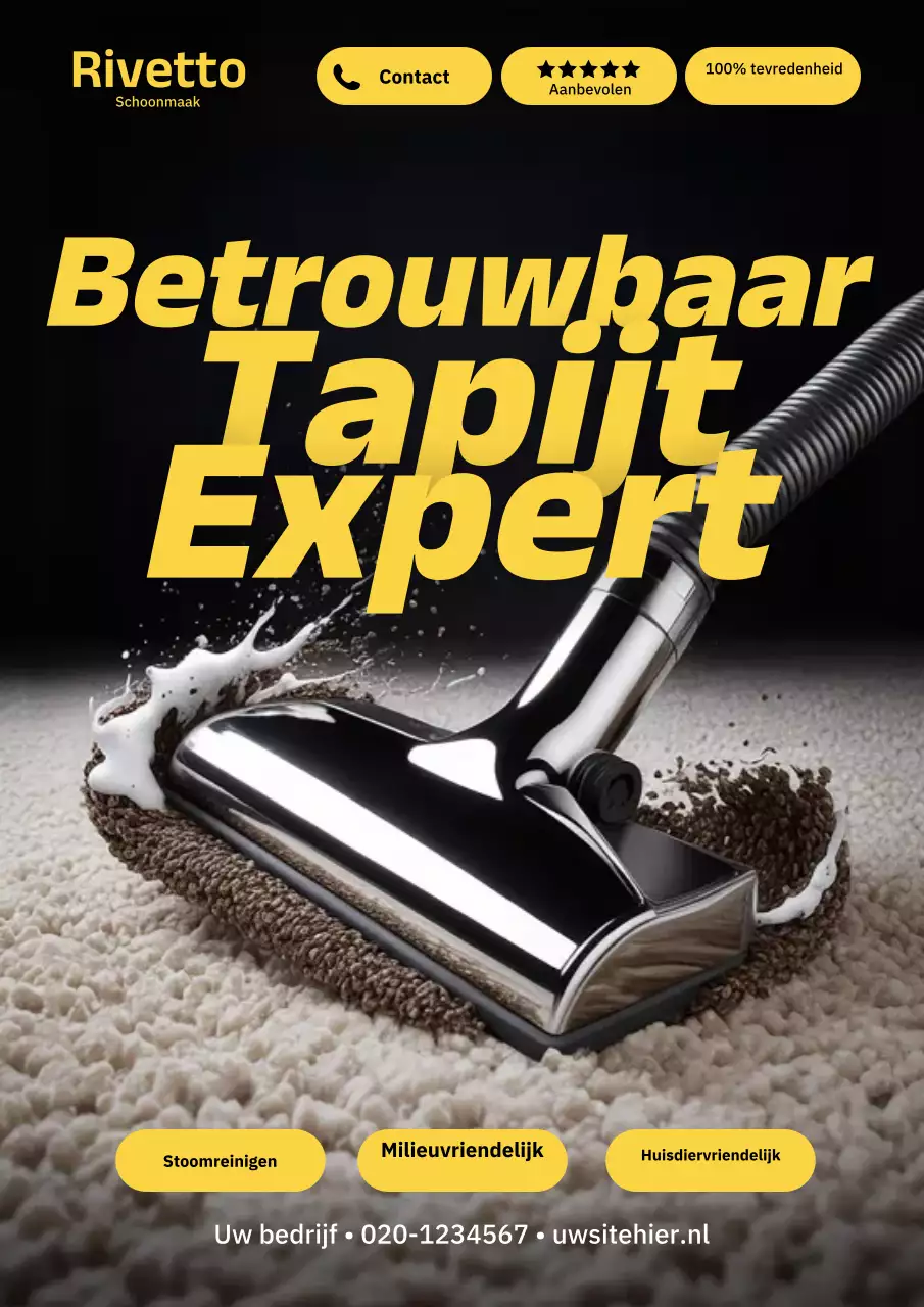 Beige moderne schoonmaakreclameposter