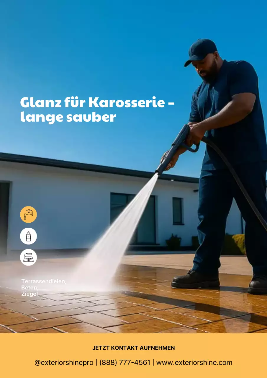 Blaues modernes Reinigungswerbeplakat