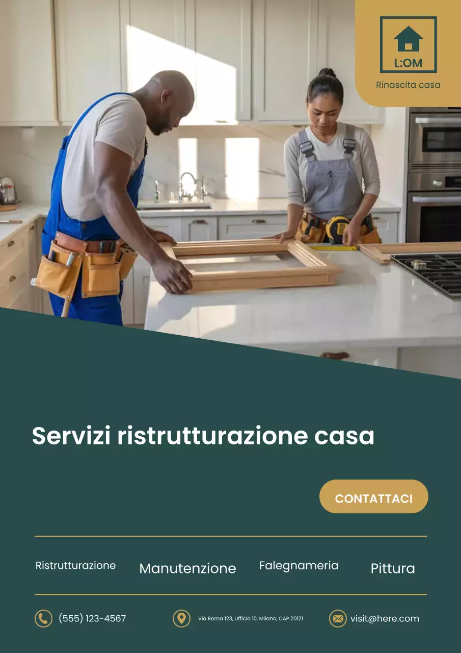 Manifesto promozionale per la ristrutturazione moderna di Sage