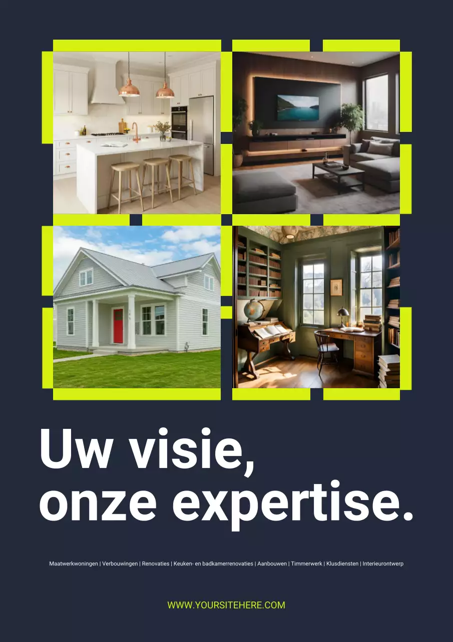 Marine Modern Renovatie Advertentieposter