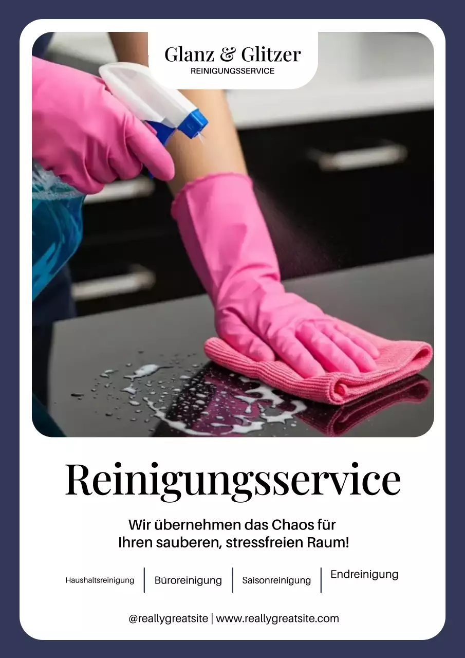 Rosa moderne Reinigungsanzeige Poster