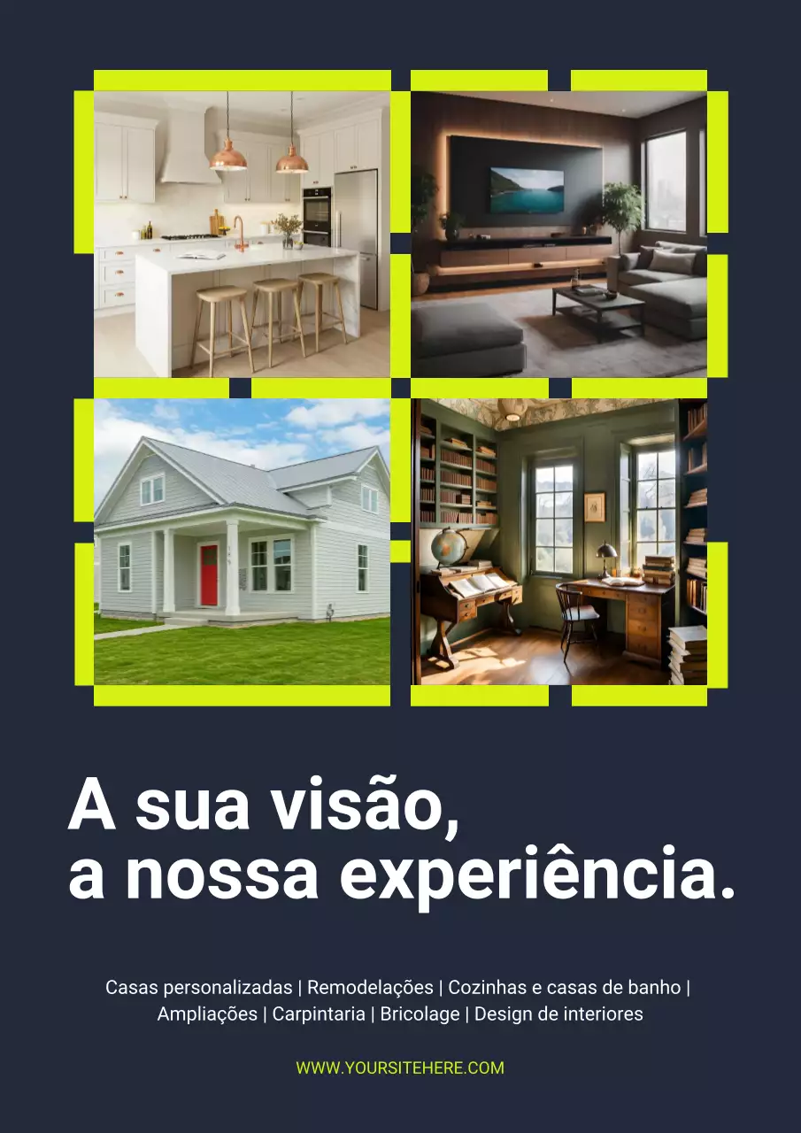 Cartaz de propaganda de renovação moderna da Marinha