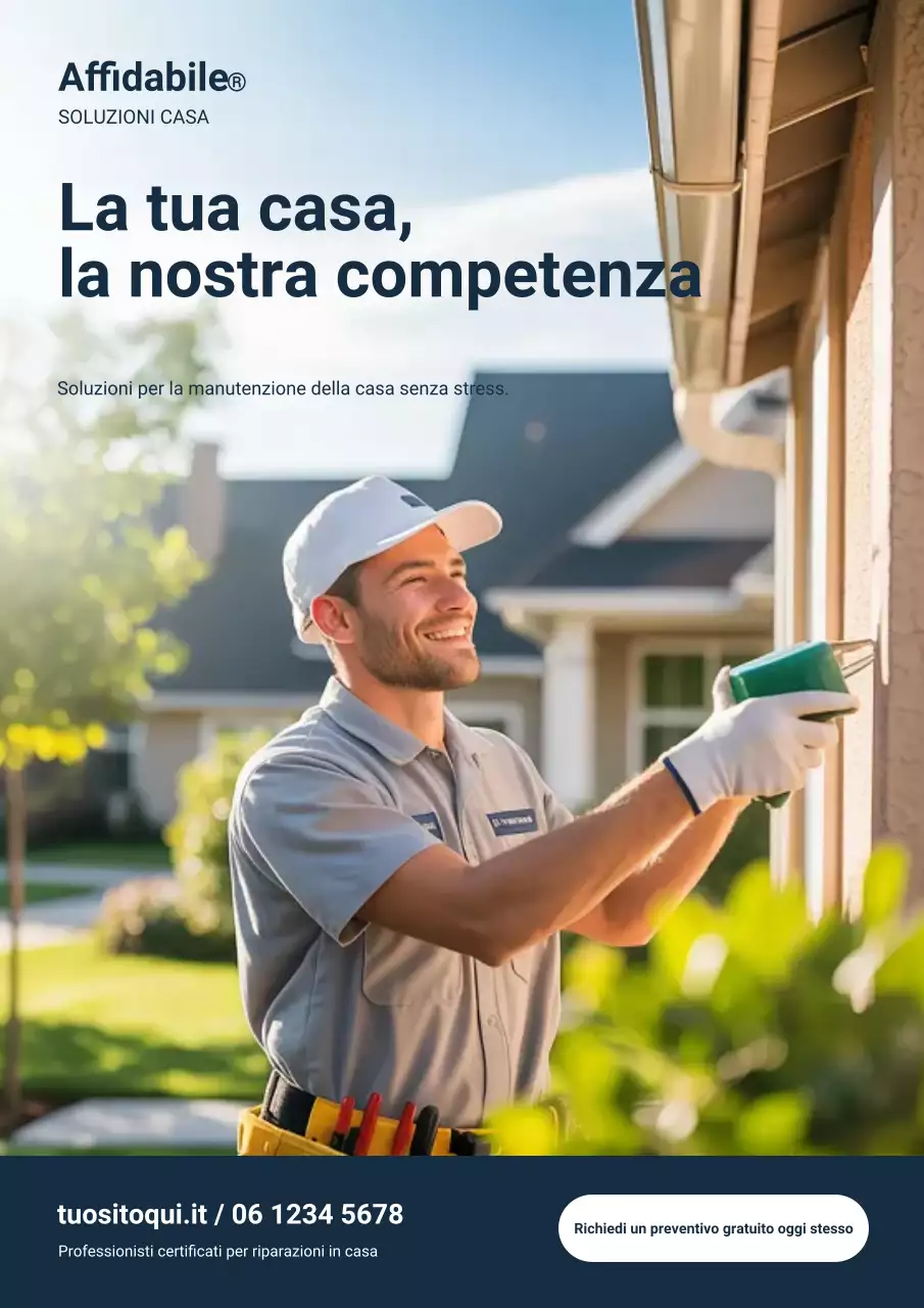 Manifesto pubblicitario dei servizi professionali per la casa della Marina