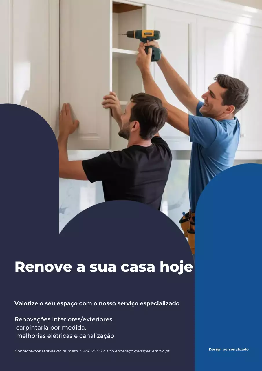 Cartaz de propaganda de renovação moderna da Marinha