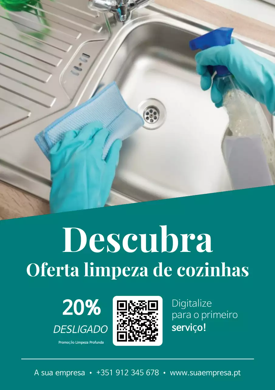 Cartaz promocional da Teal Clean Kitchen