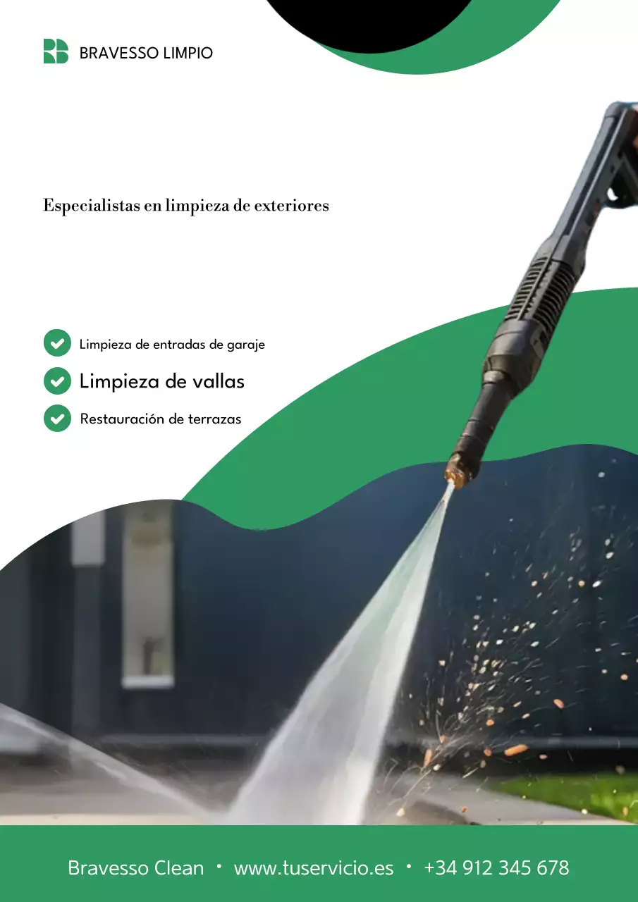 Cartel promocional de limpieza moderna y ecológica