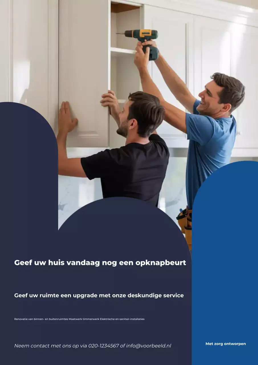 Marine Modern Renovatie Advertentieposter